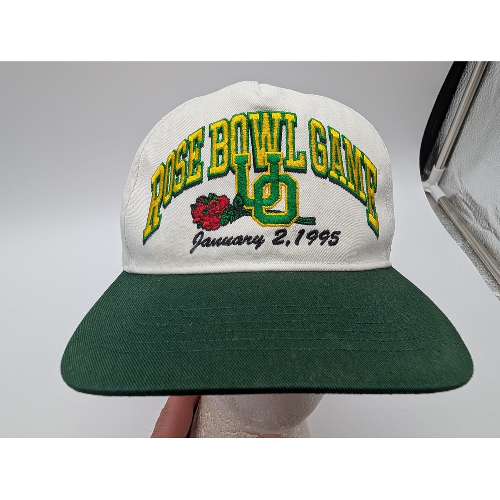 47 Brand Oregon Ducks Rose Bowl Game 1995 Snapback Hat White Green